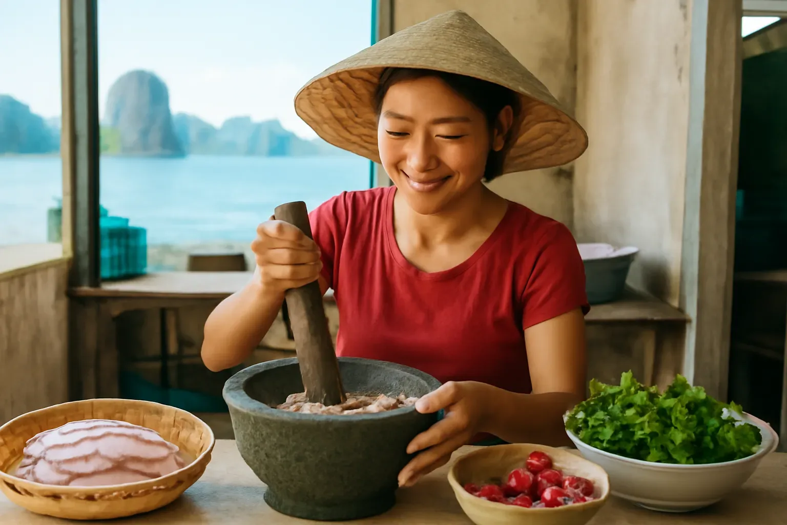 Chả mực Hạ Long giã tay: cách nhận hàng chuẩn, mua và mang đi xa
