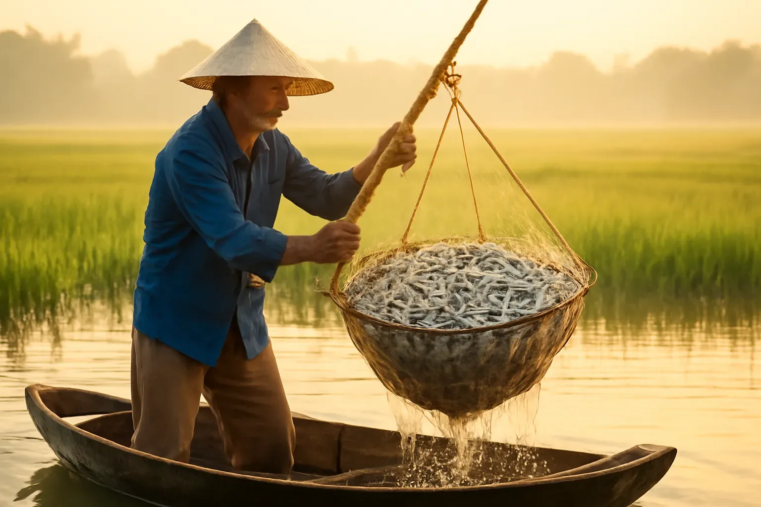 Mùa nước nổi miền Tây ăn gì: cá linh, bông điên điển và nơi nên đến